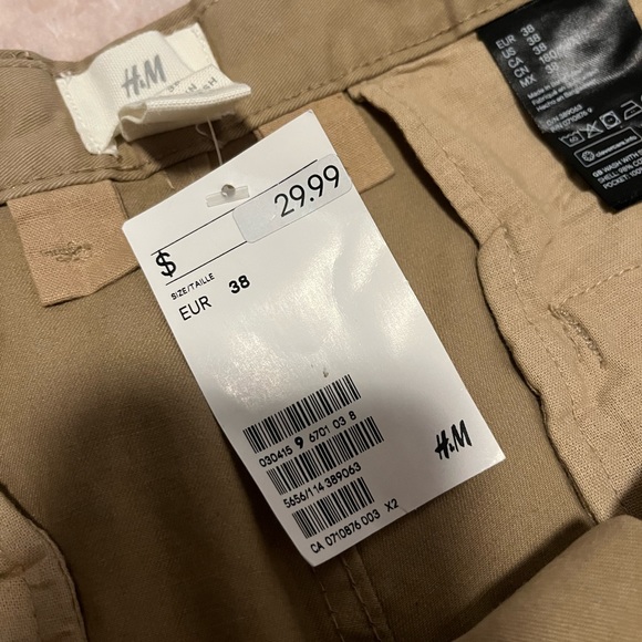 NWT Mens H&M tan khaki pants size 38 - Picture 3 of 4